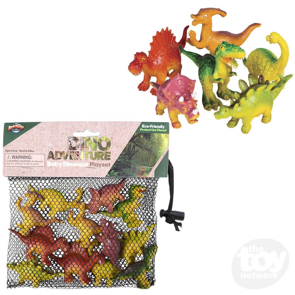 "Baby Dinosaurs" in a Mesh Bag Play Set