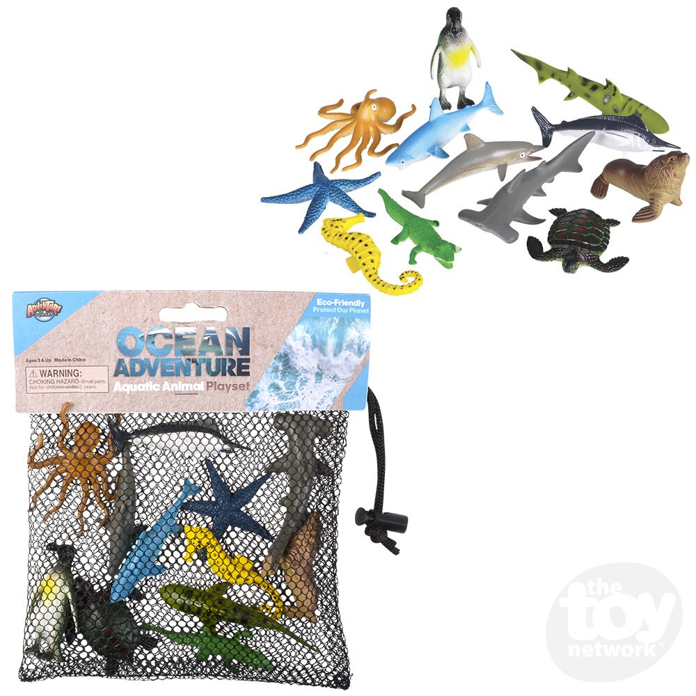 "Aquatic Animals" in a Mesh Bag Play Set