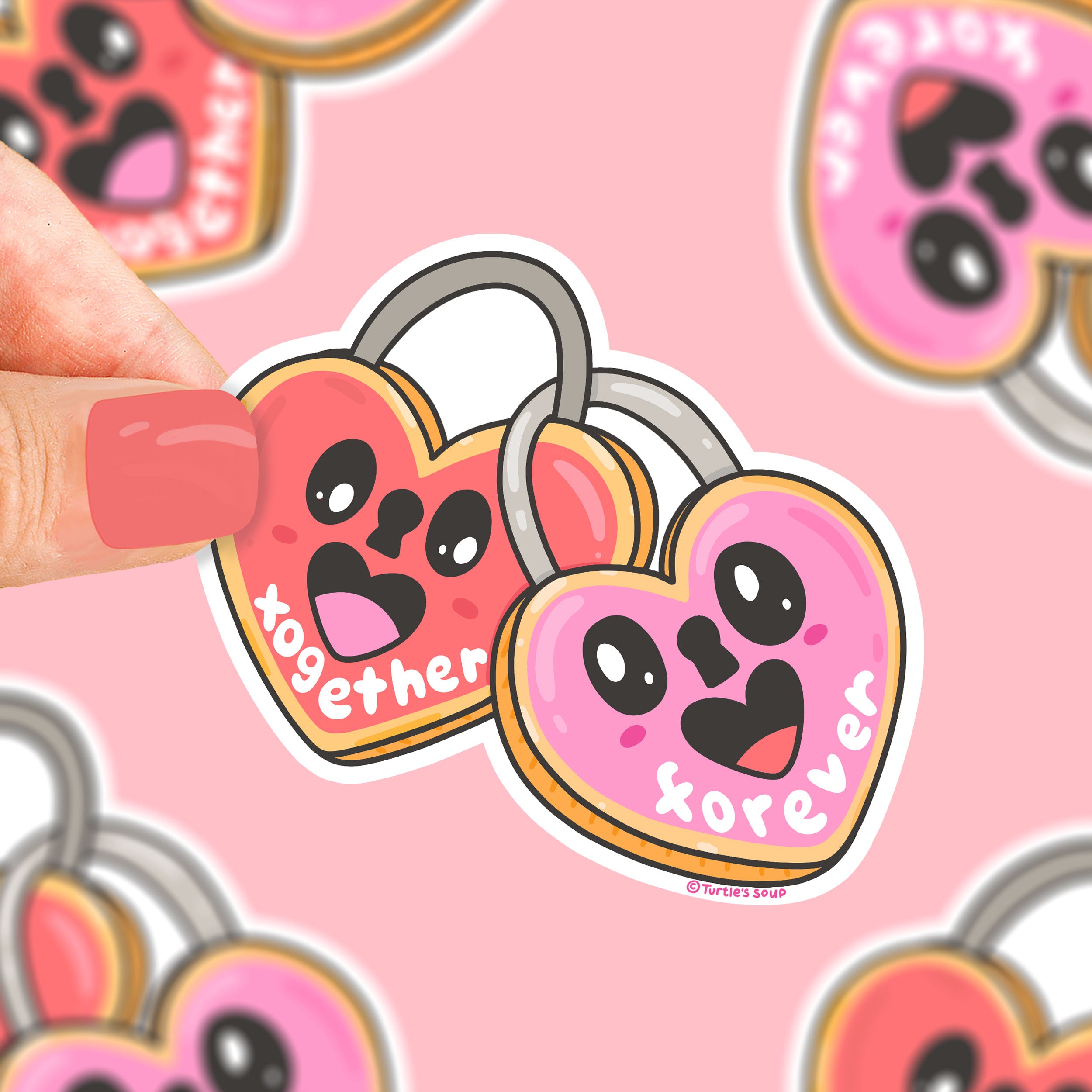 Together Forever Locks Vinyl Sticker
