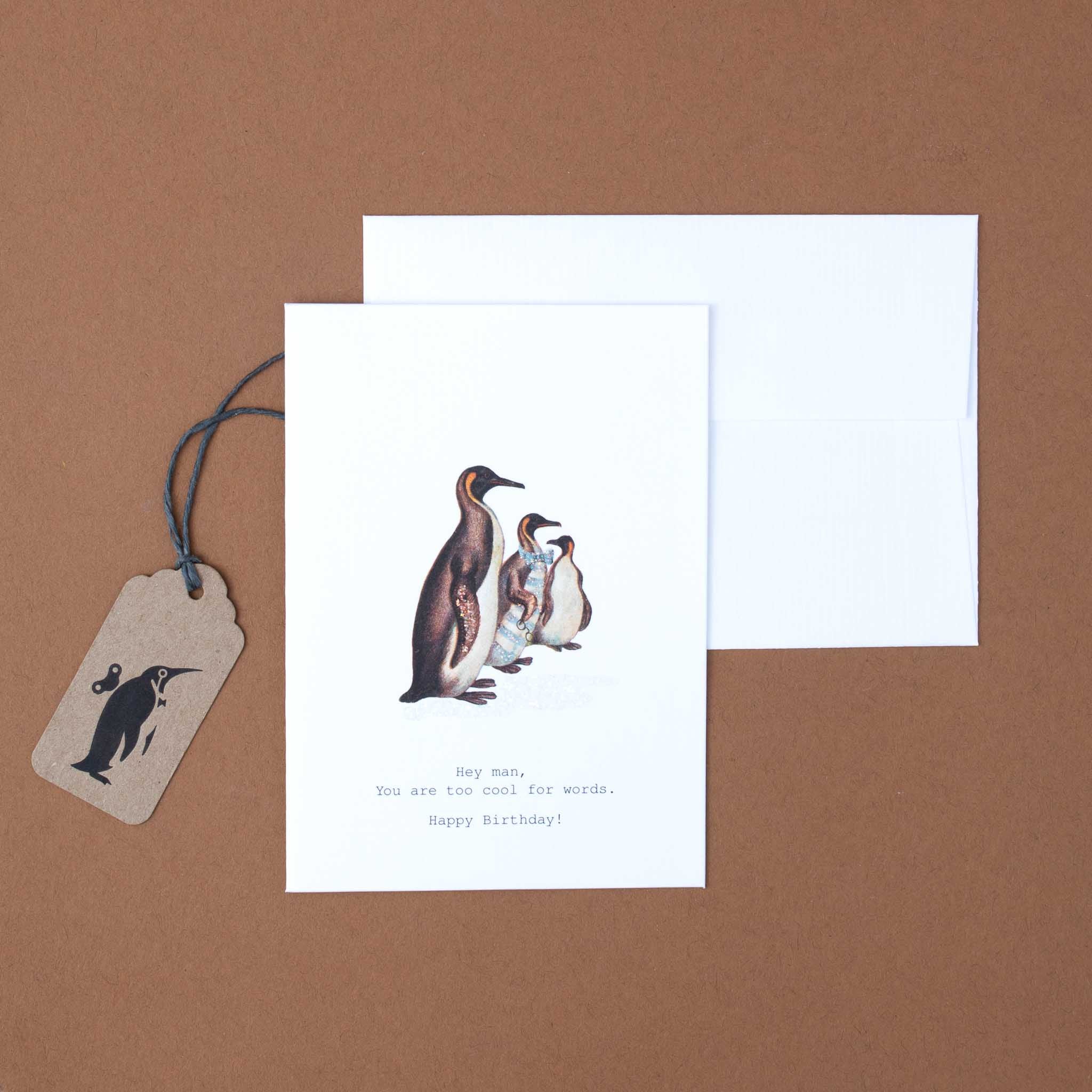 Too Cool Penguins Greeting Card