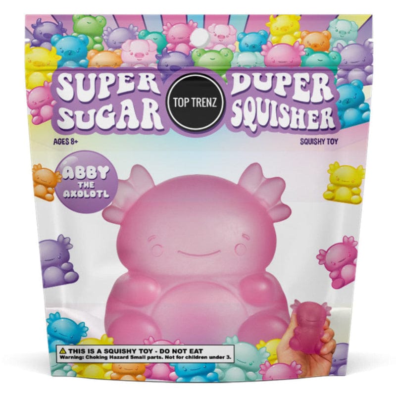 Super Duper Sugar Squisher - Axolotl (Assorted Colors)