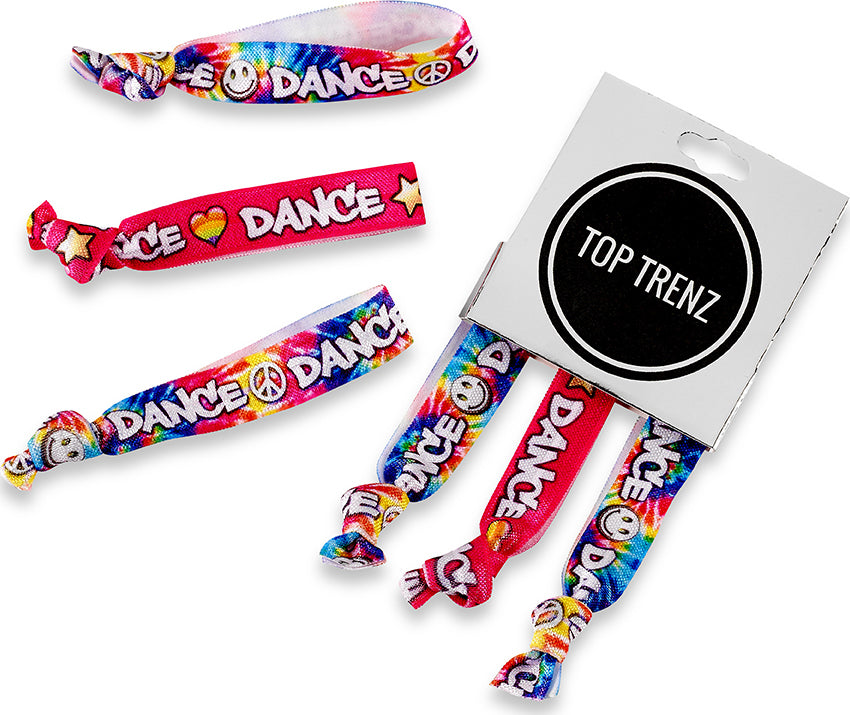 Dance Airbrush Ponytail Holders - 3 Pack
