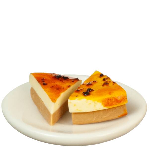 2 Dollhouse Miniature Cheesecake Slices