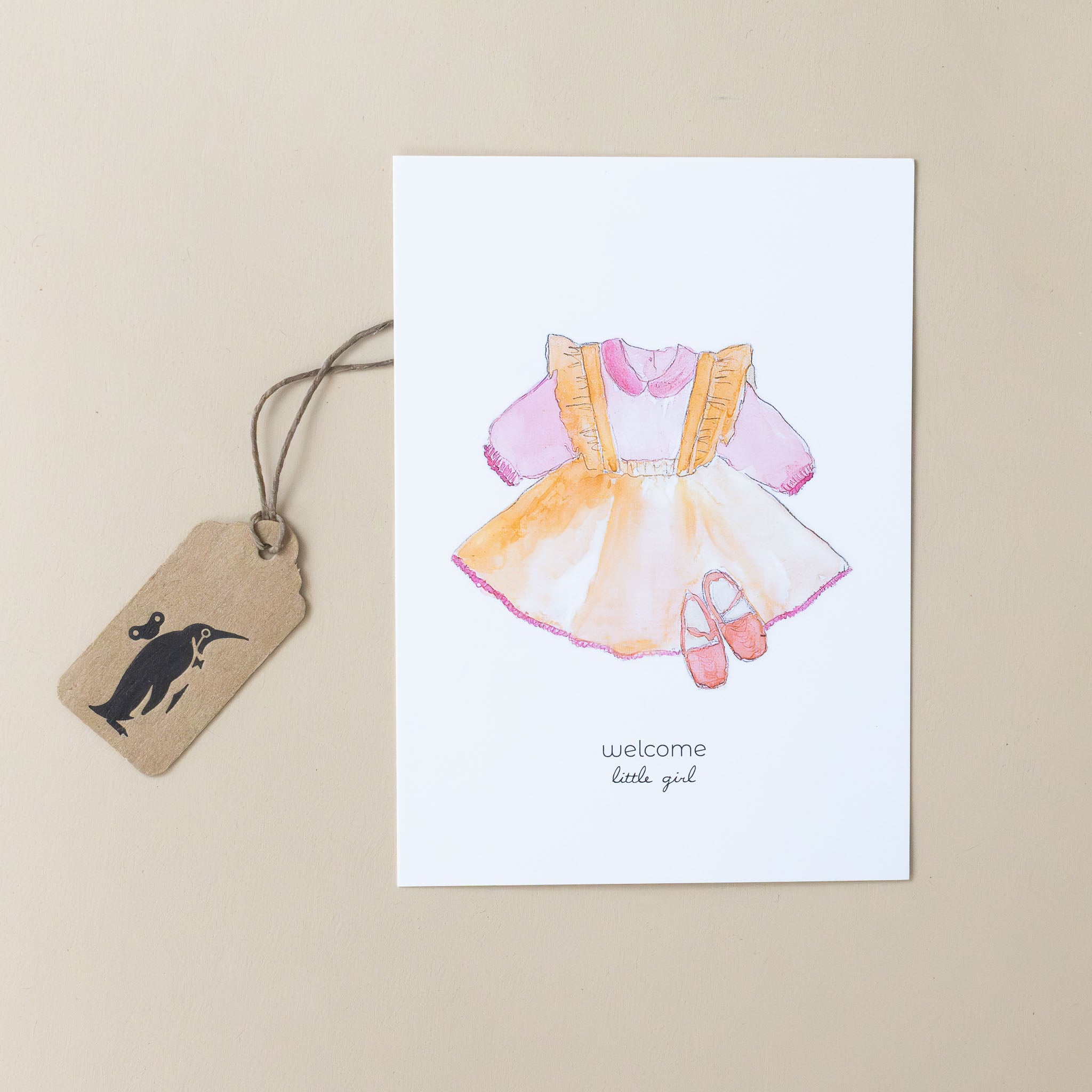 Welcome Little One Postcard | Girl