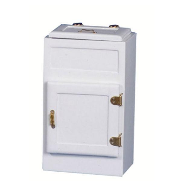 White Dollhouse Miniature Icebox