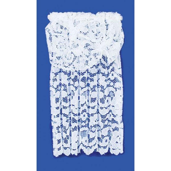 White Lace Dollhouse Curtain with Valance