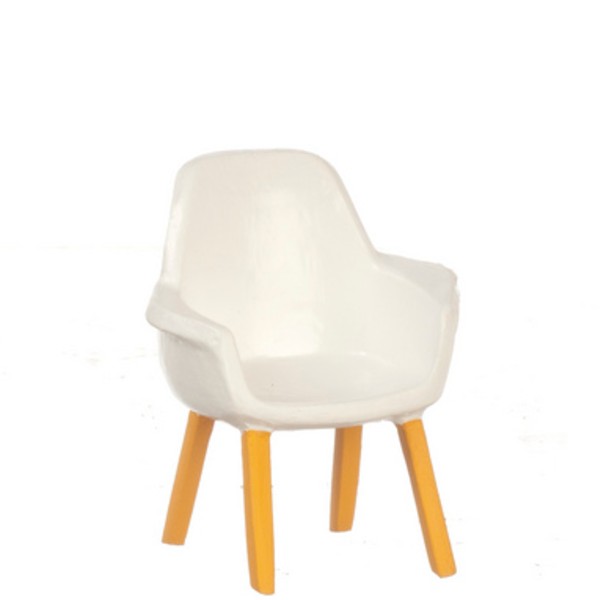 White Dollhouse Miniature Chair