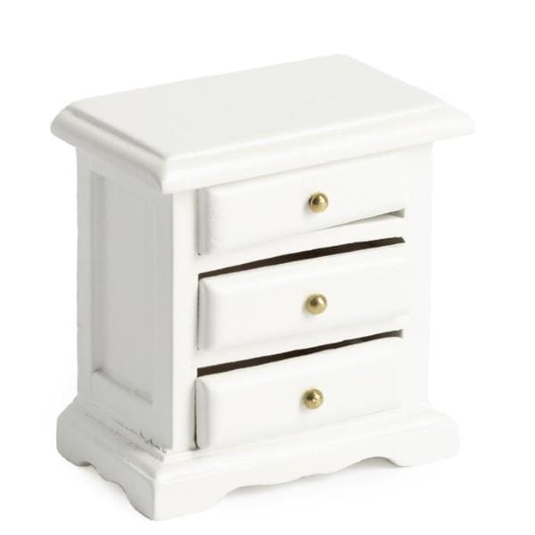 White Dollhouse Miniature Nightstand