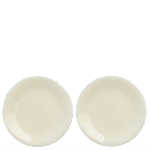2 White Dollhouse Miniature Plates