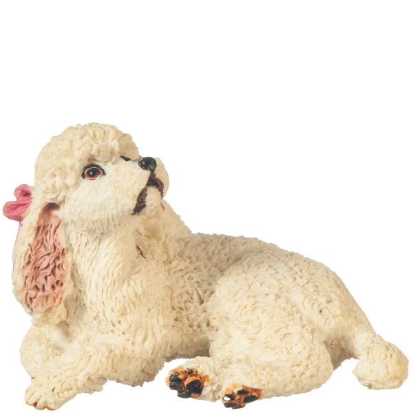 White Dollhouse Miniature Poodle