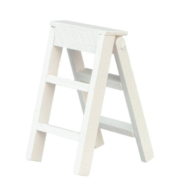 White Dollhouse Miniature Step Ladder