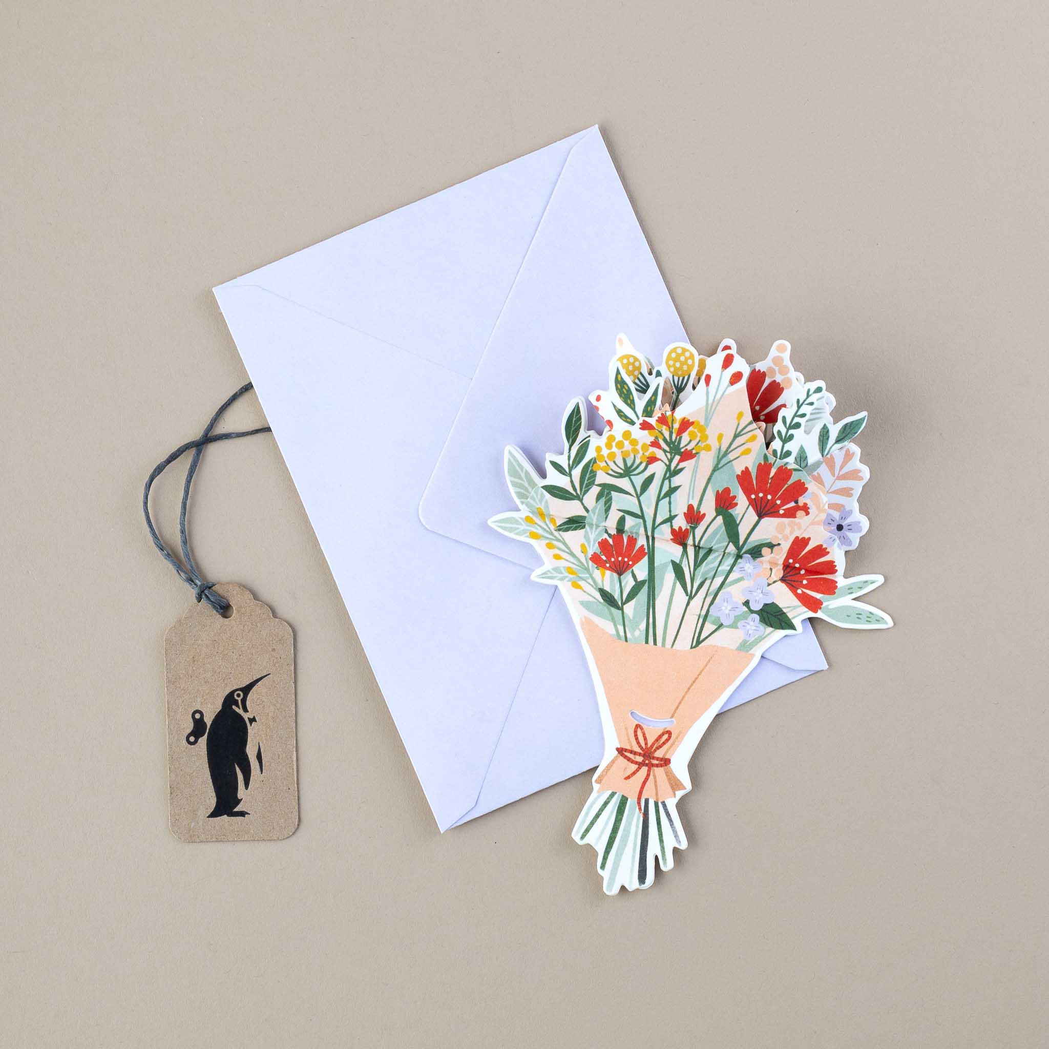 Wildflower Bouquet Pop-Open Greeting Card