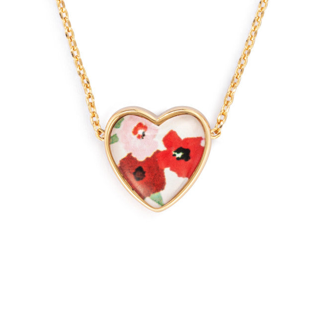 Grandma Gold Art Heart Necklace