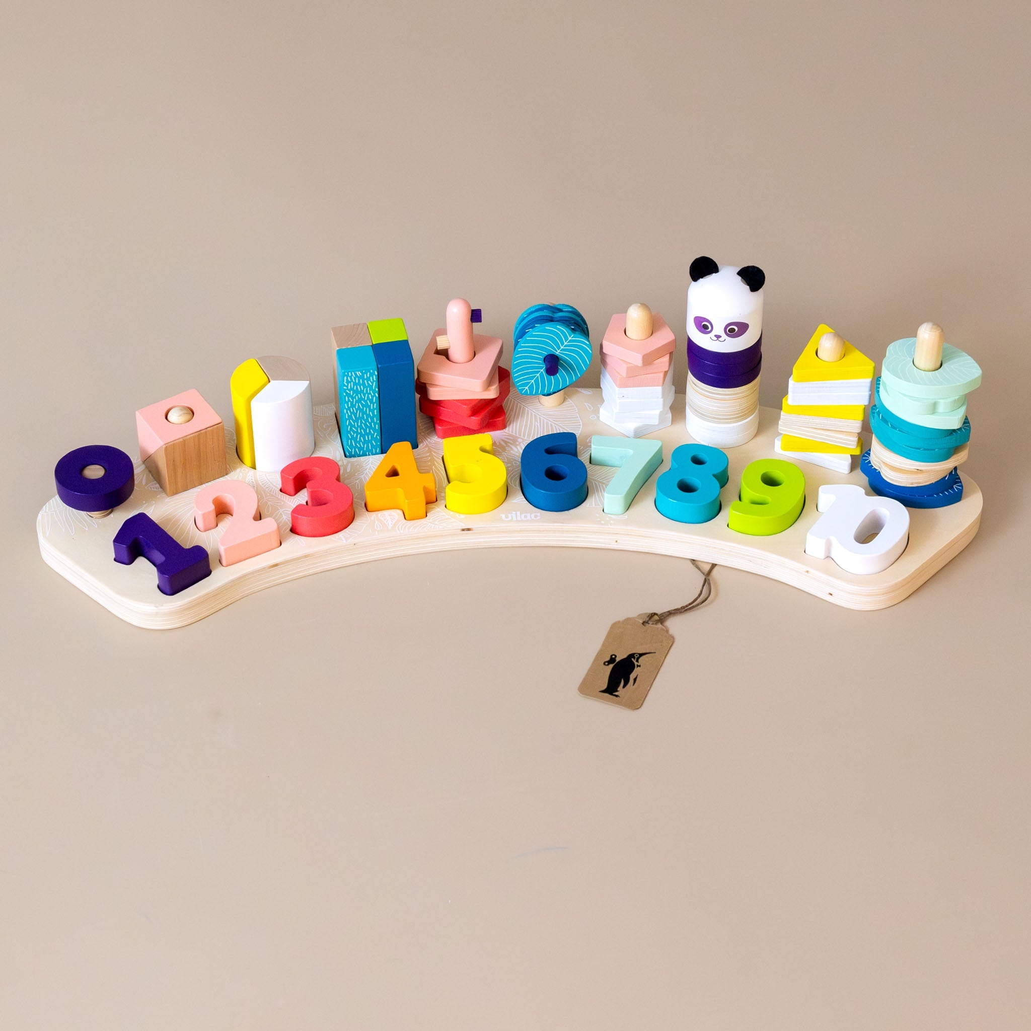 Wooden 123 Stack & Count Game