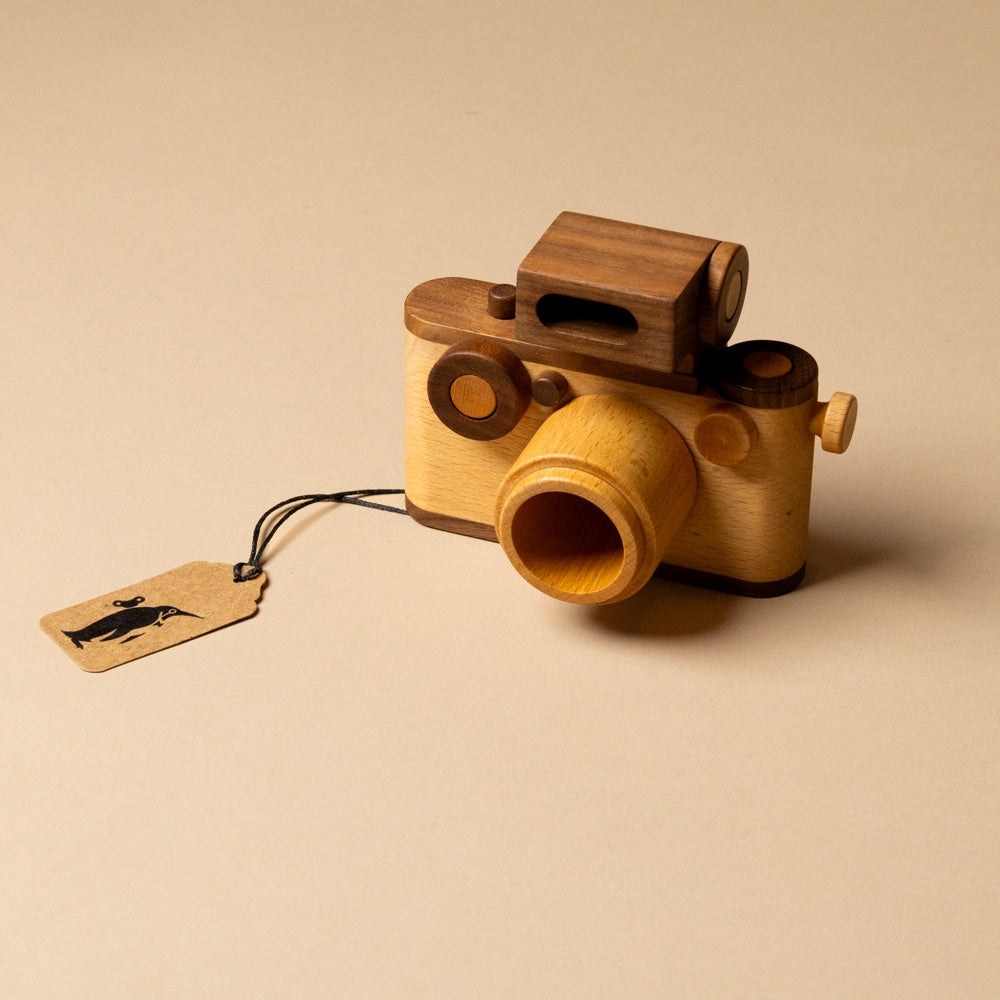 Wooden 35MM Vintage Style Play Camera | Beech