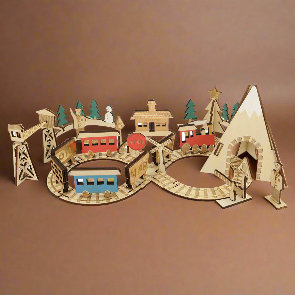Wooden Advent Calendar Play Kit | Traveling Train