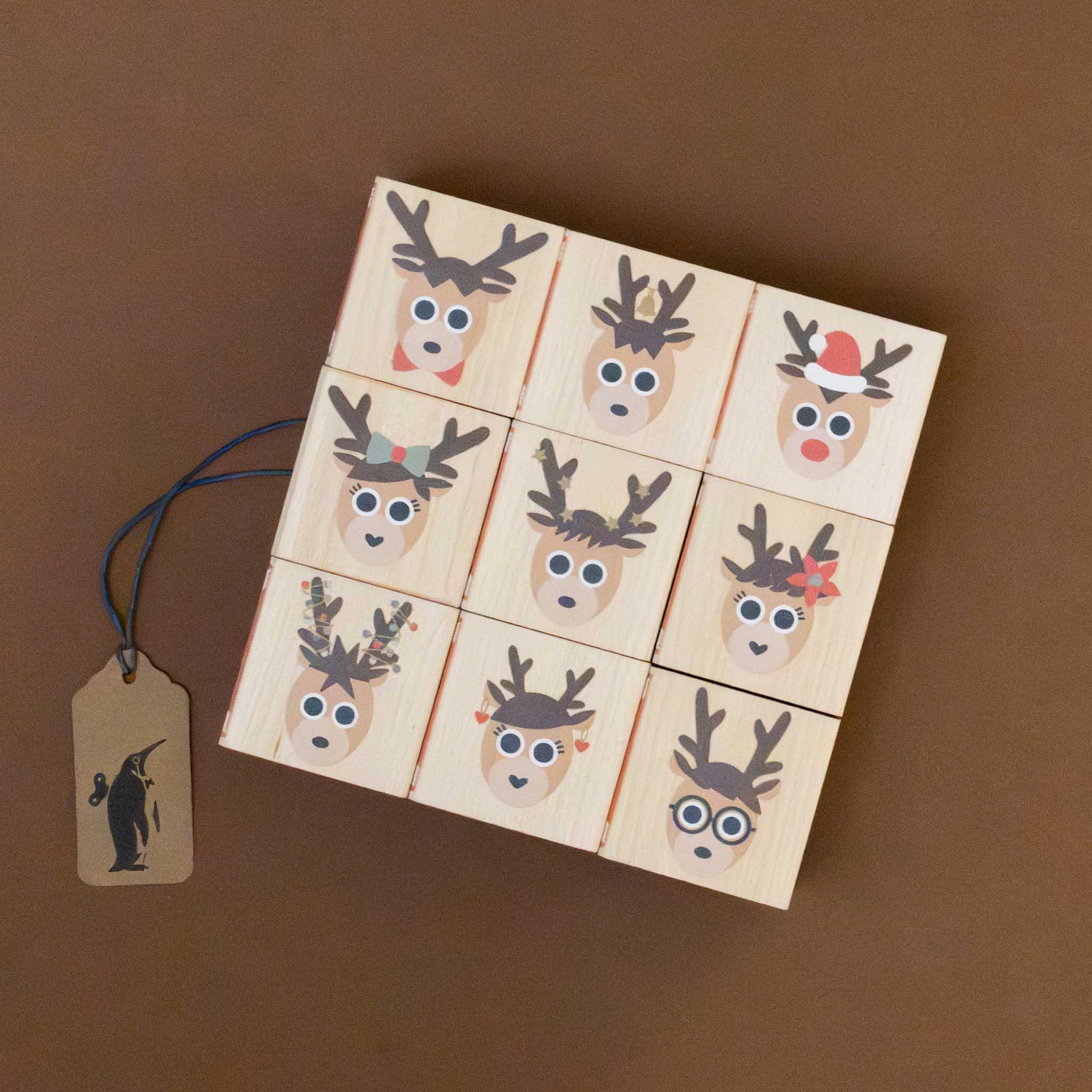 Wooden Block Set | Reindeer