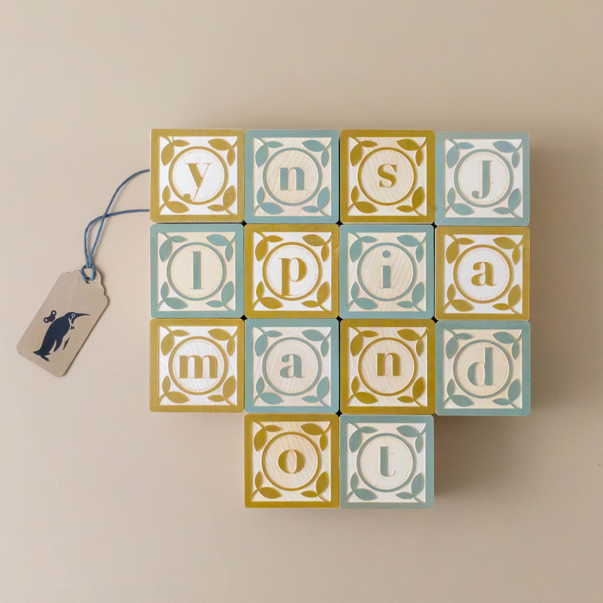 Wooden Block Set | Watercolor Alphabet
