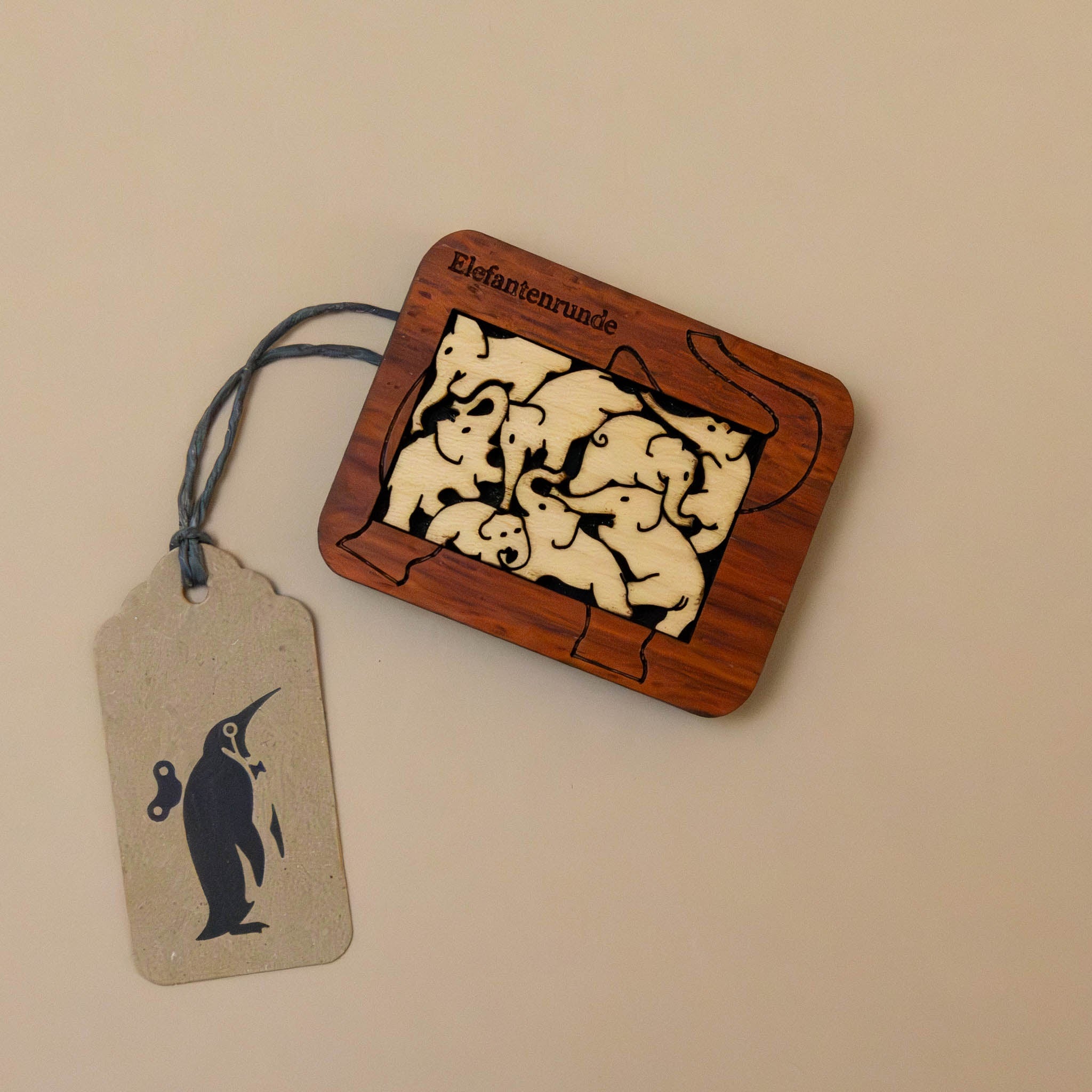 Wooden Elephants Puzzle | Miniature