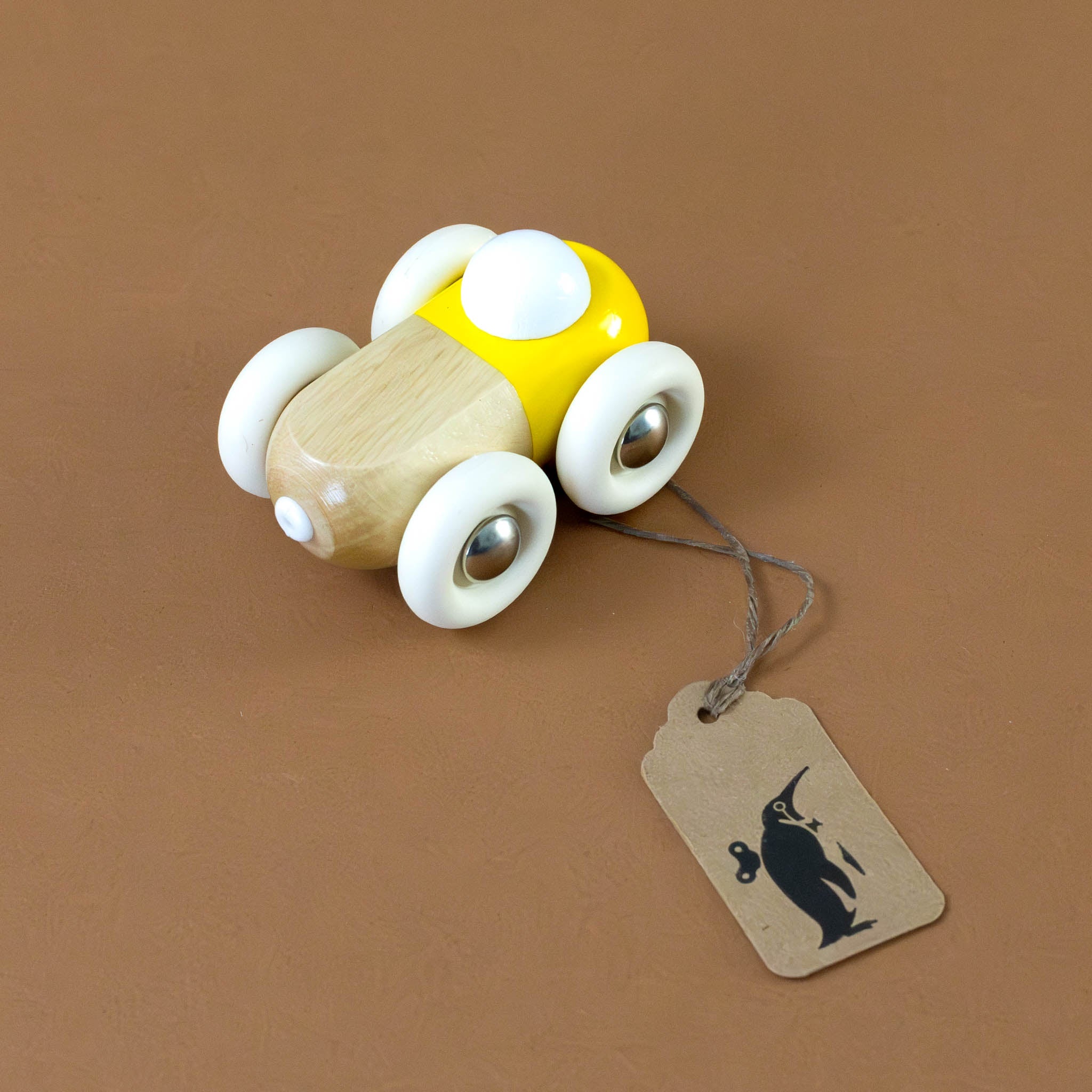 Wooden 50/50 Car | Yellow