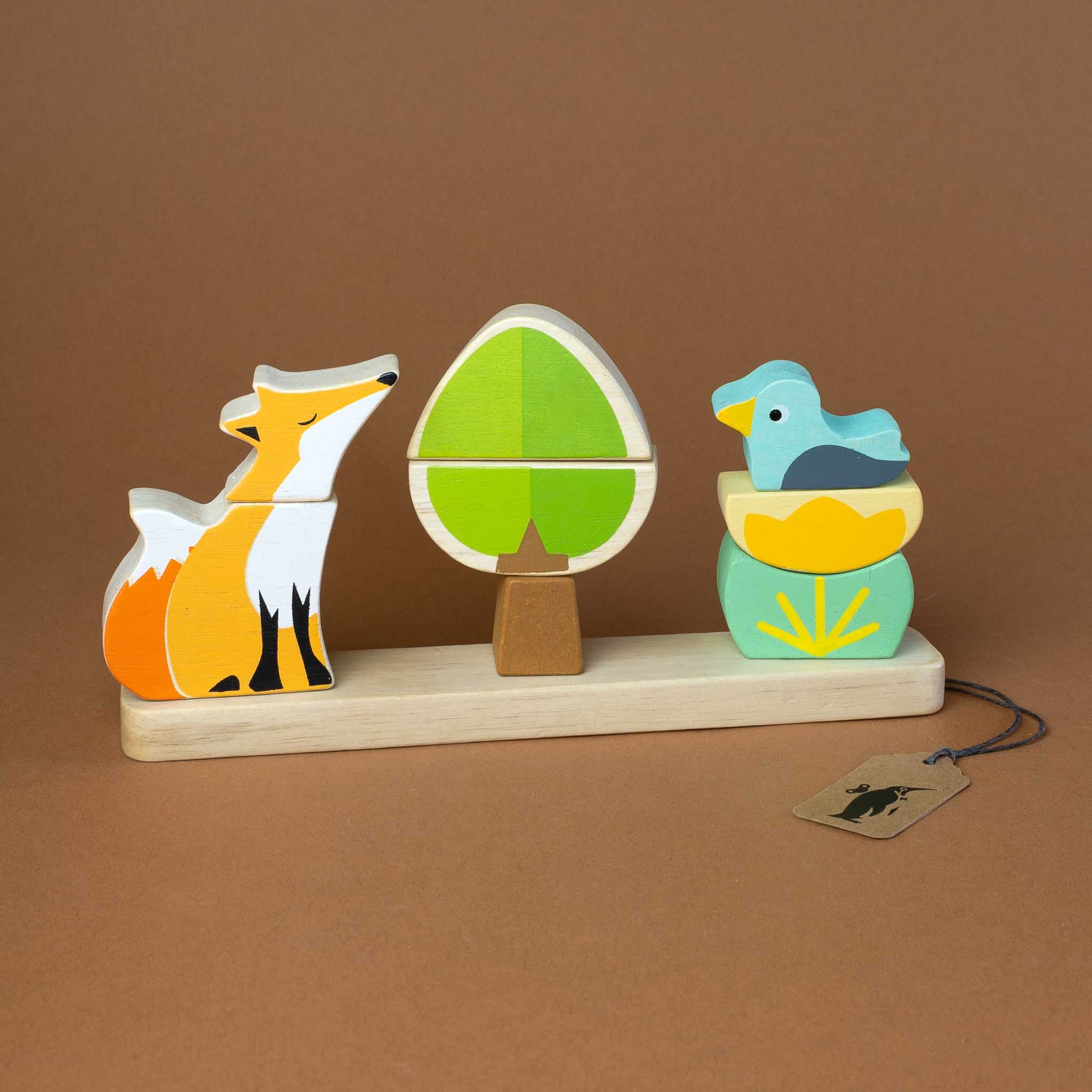 Wooden Magnetic Stacker | Forest Fox