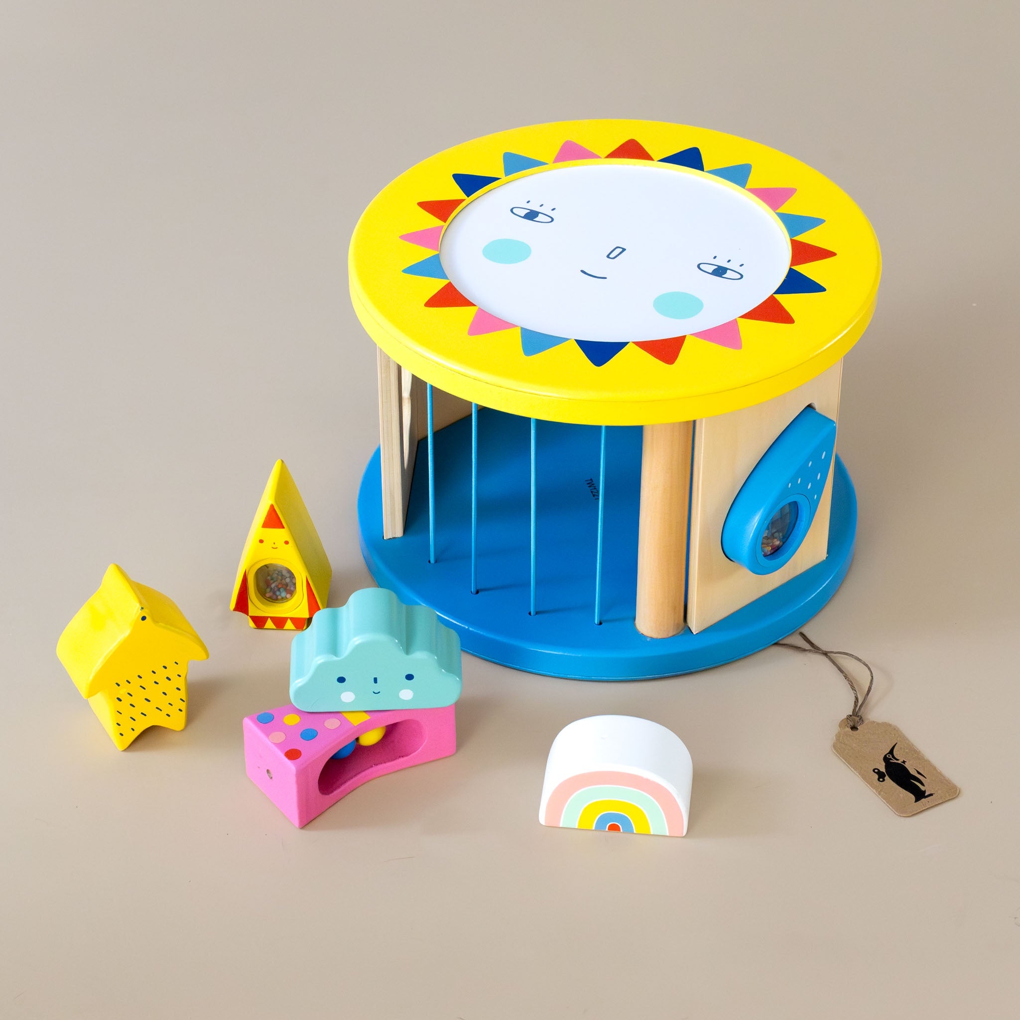 Wooden Night & Day Shape Sorting Box
