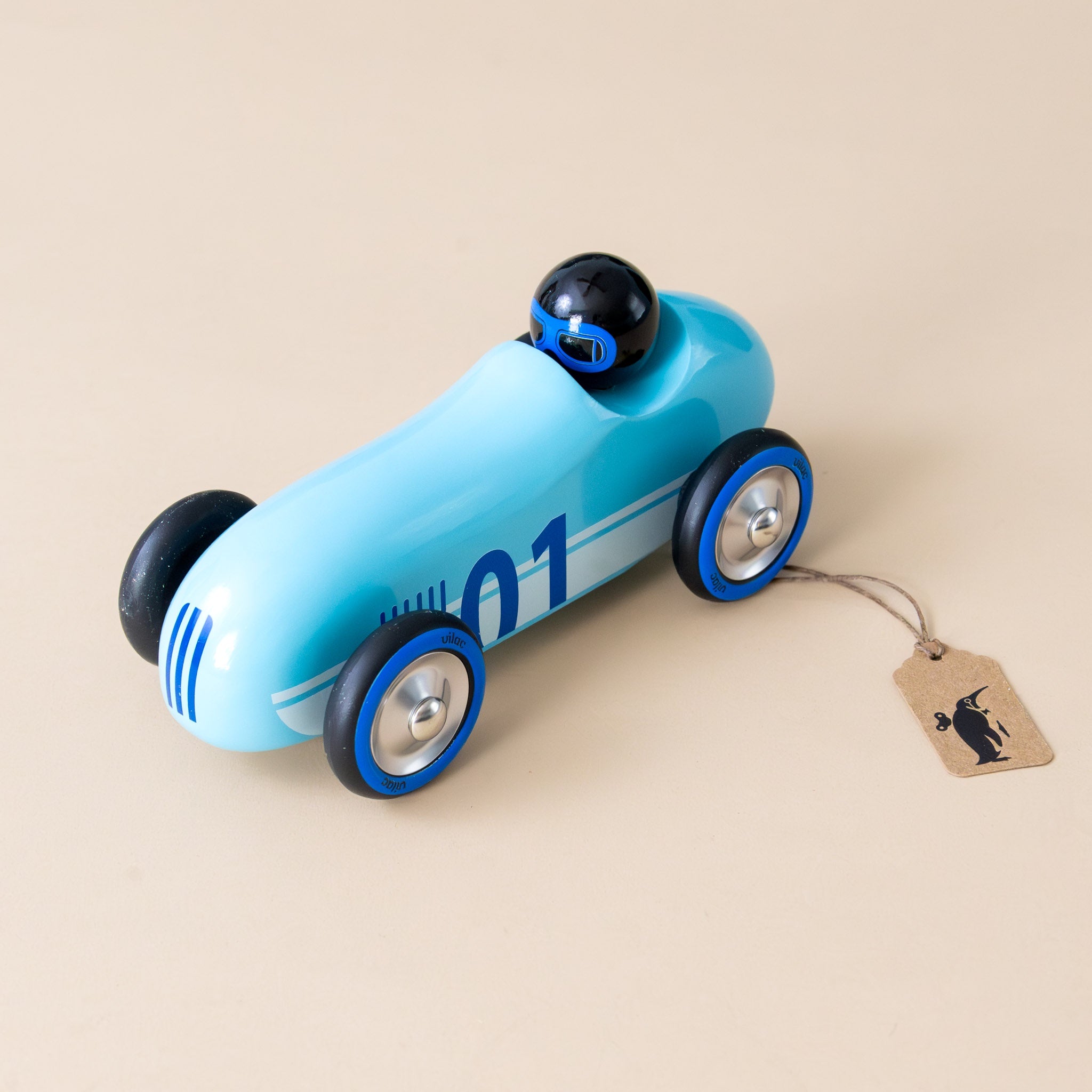 Wooden Old Sport Compet' Car | Turquoise
