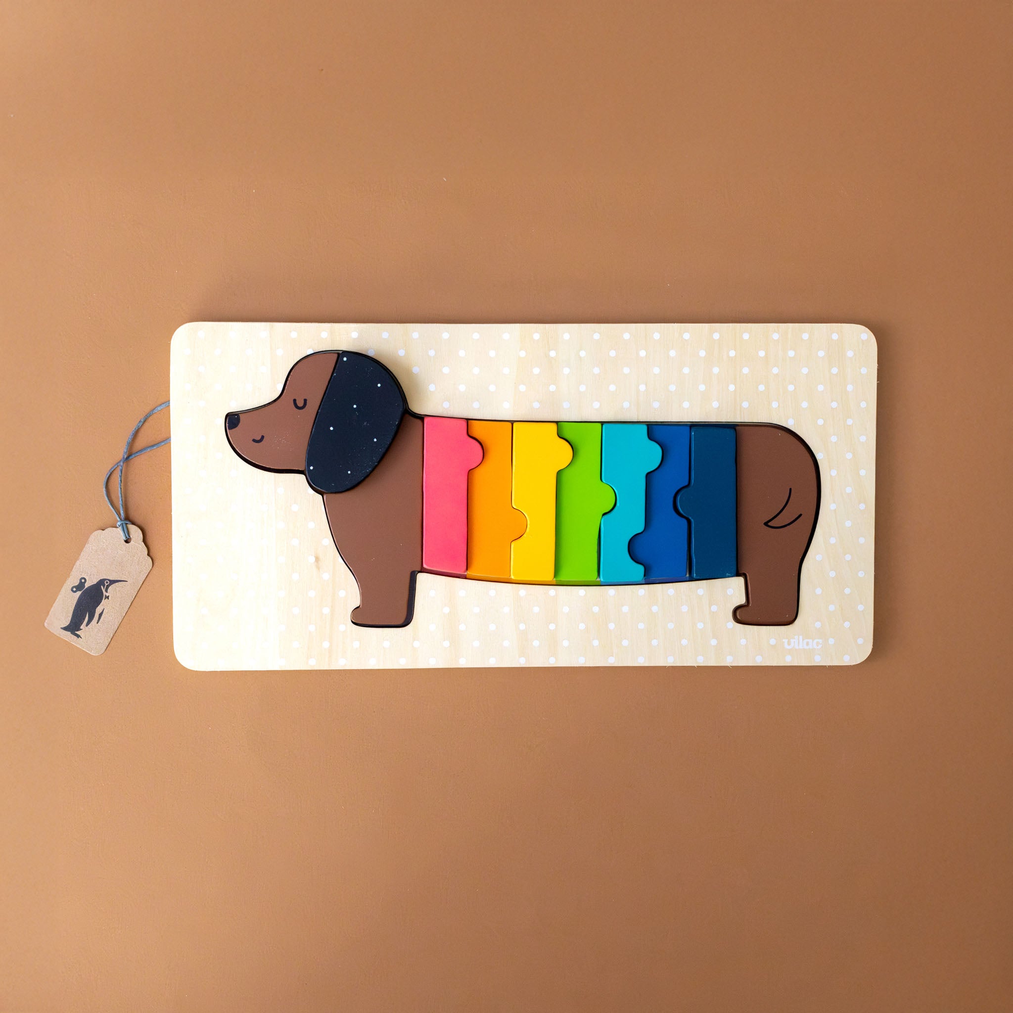 Wooden Rainbow Hot Dog Puzzle