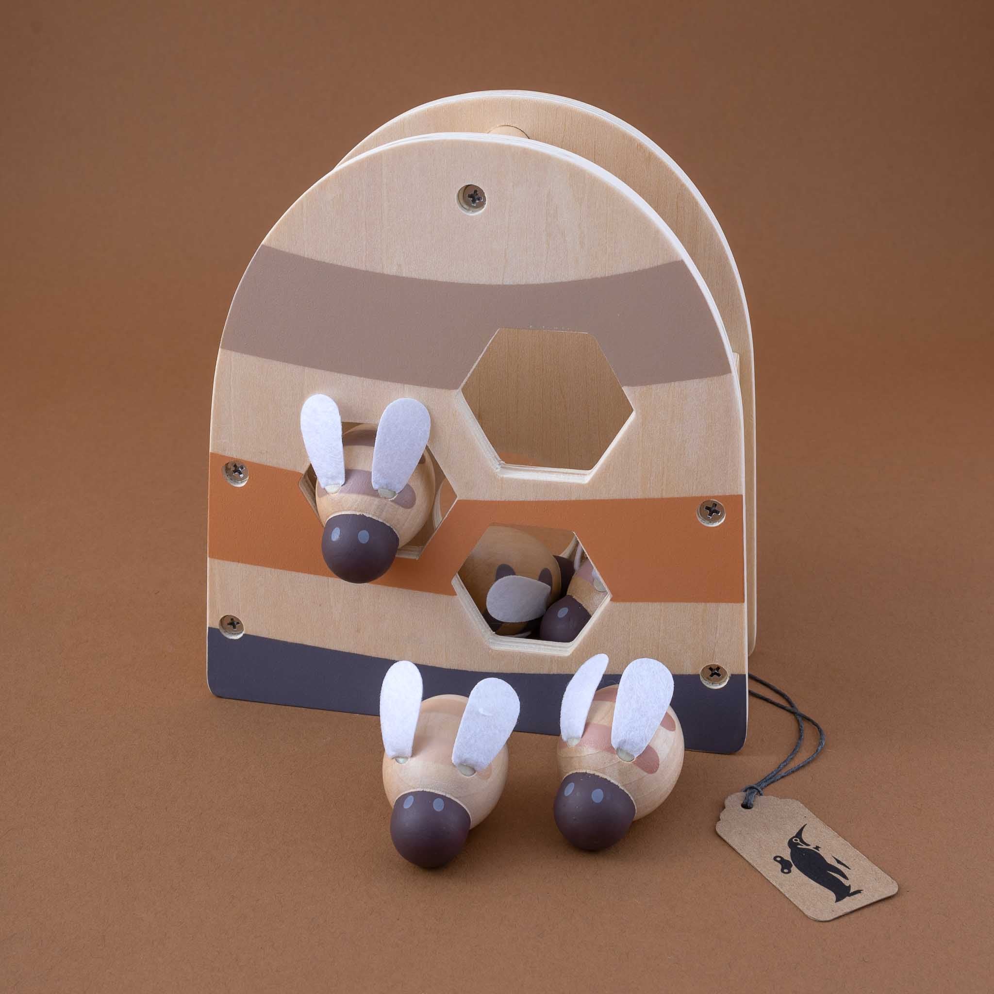 Wooden Stacking Bee Game