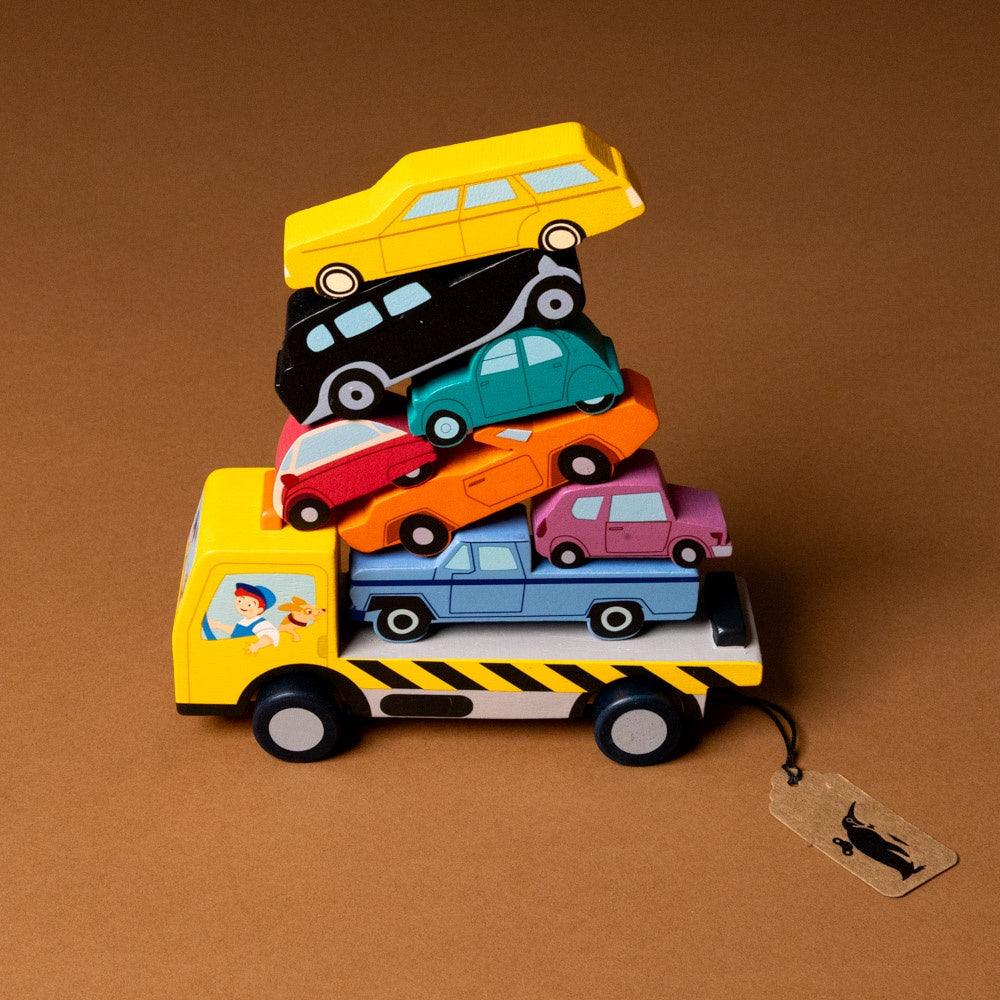 Wooden Stacking Cars Play Set