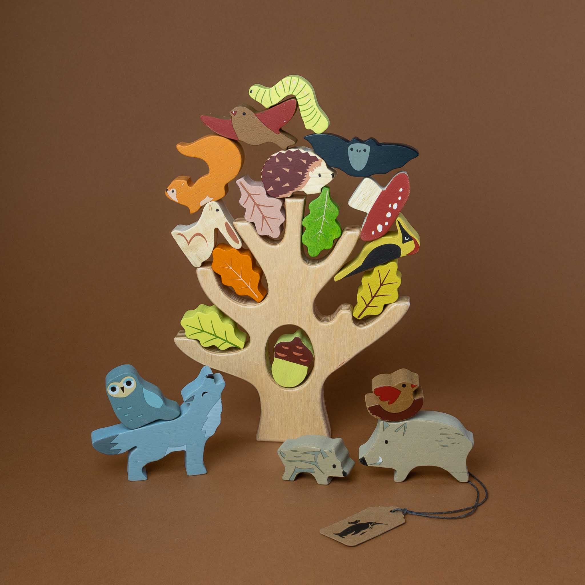 Wooden Stacking Forest Friends Play Set