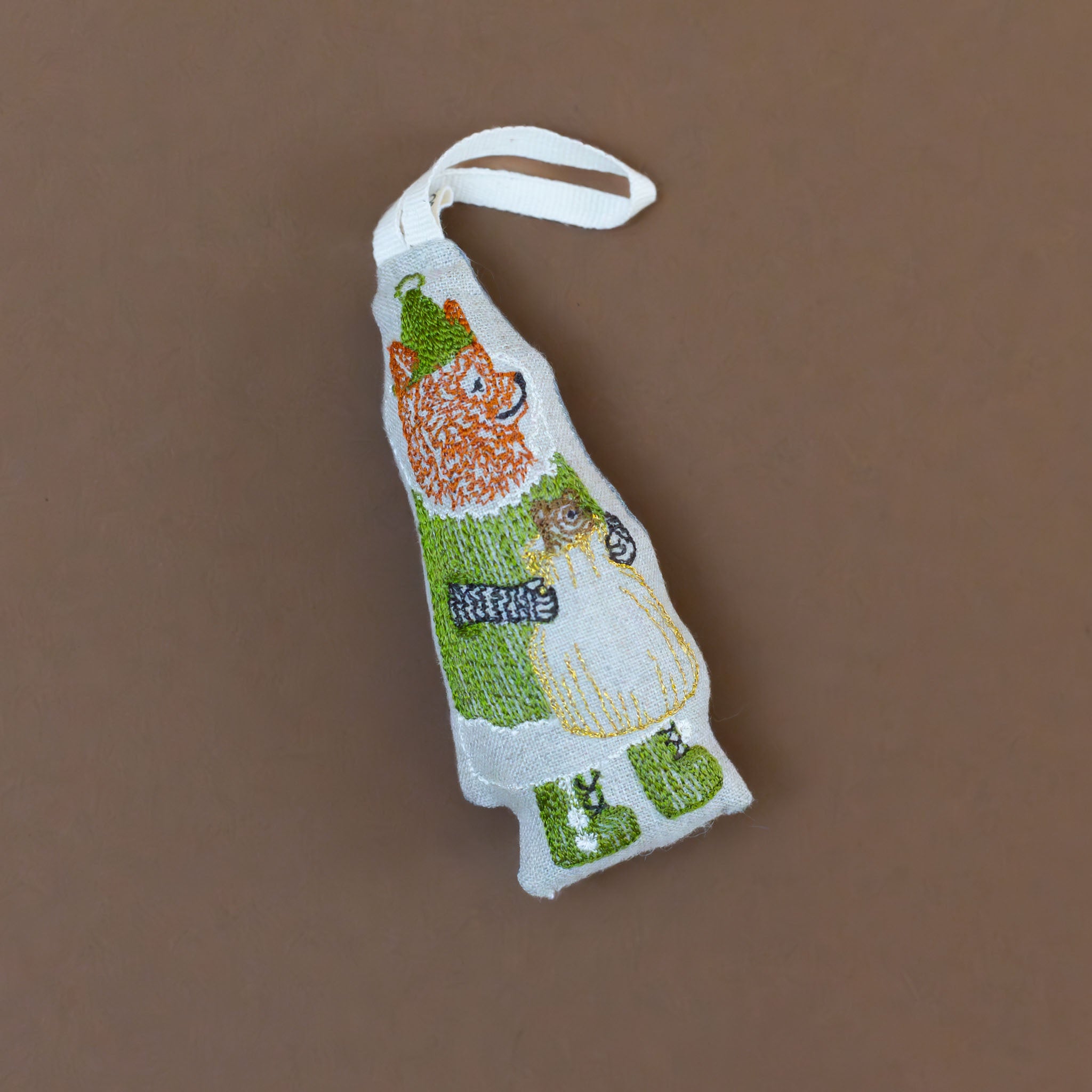 Embroidered Ornament | Woodland Fox Elf
