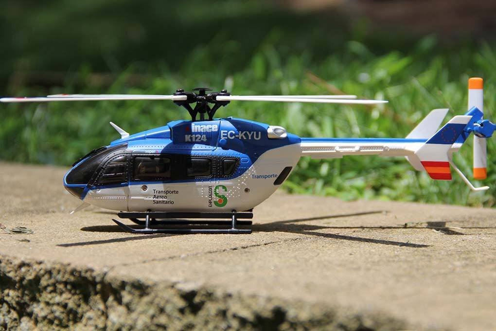 XK K124 Blue 120 Size Gyro Stabilized Helicopter - FTR