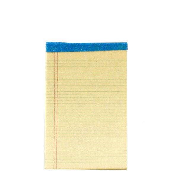 Yellow Dollhouse Miniature Legal Pad of Paper