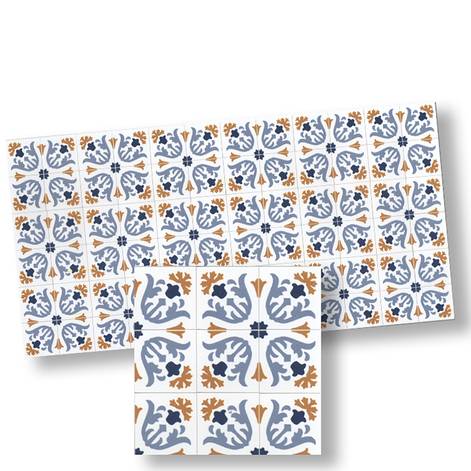 Yellow & Blue Dollhouse Floor Tile