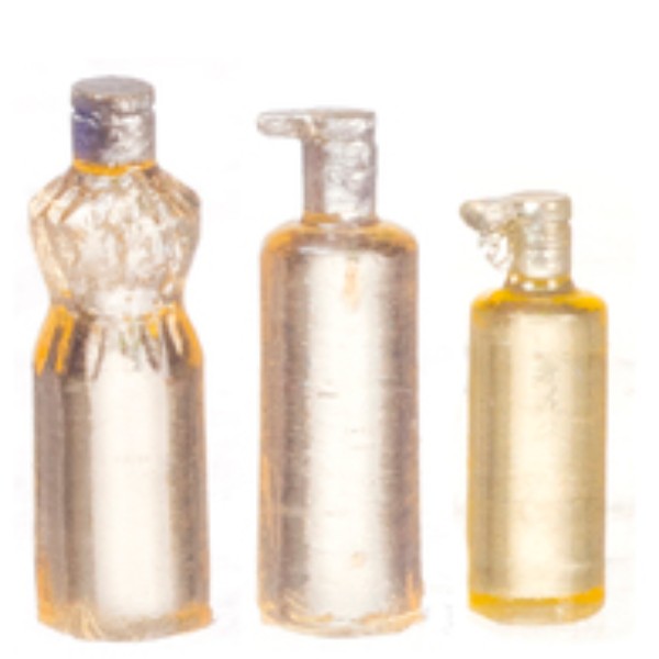 Yellow Dollhouse Miniature Bottles