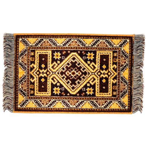 Yellow Dollhouse Miniature Kasak Rug