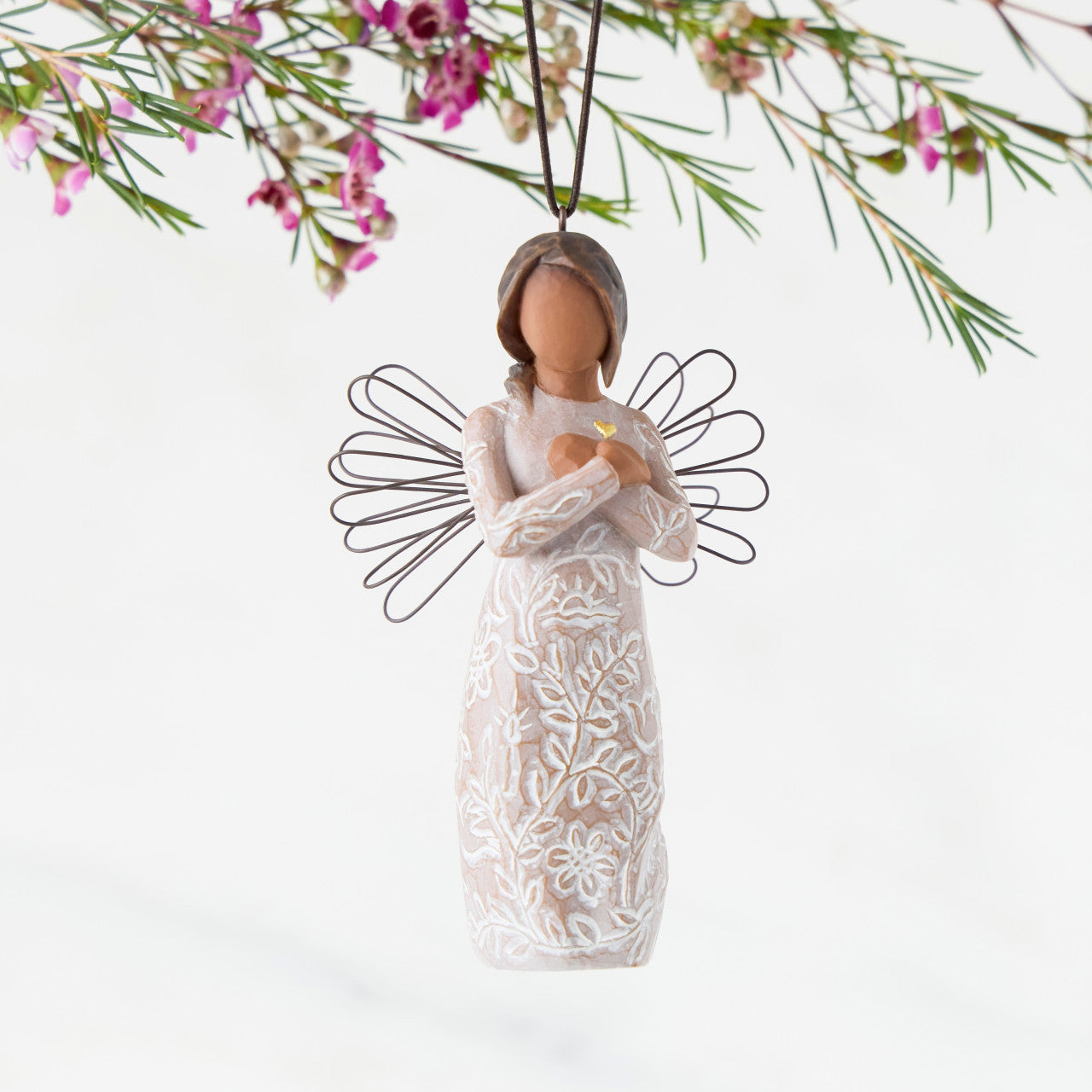 Remembrance Ornament (darker skin) - Memories...Hold Each One Safely In Your Heart